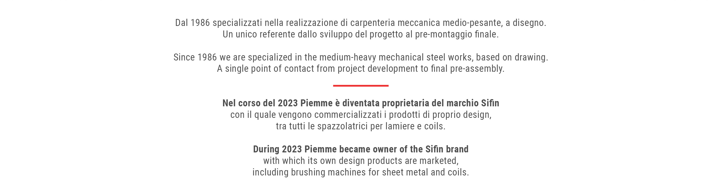 Dal 1986 specializzati nella realizzazione di carpenteria..